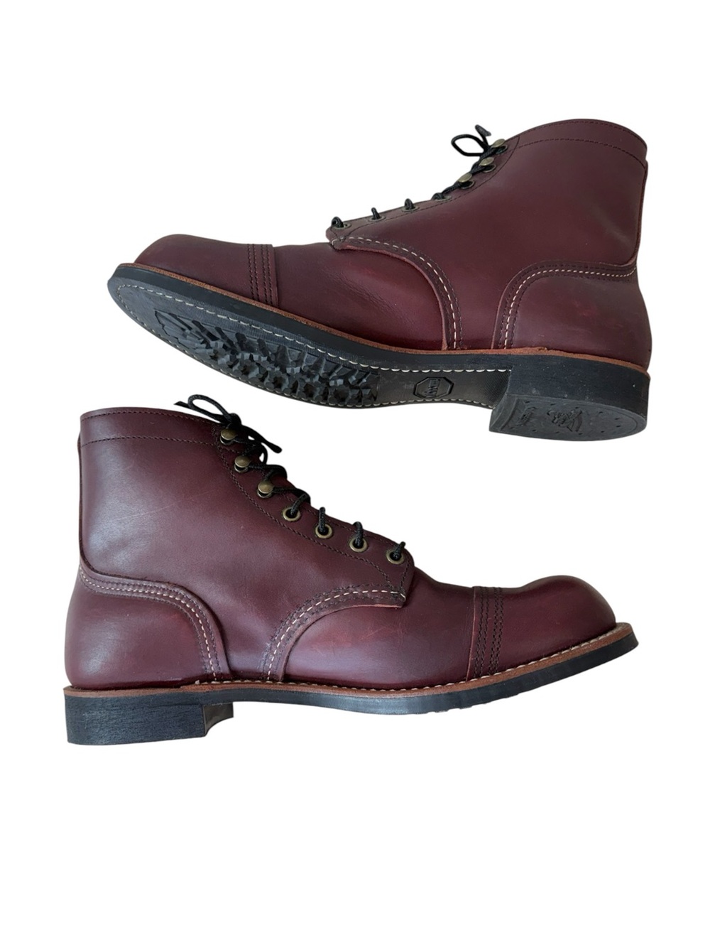 Red Wing Men's Oxblood Iron Ranger 8119 work Boots - Picture 4 of 11